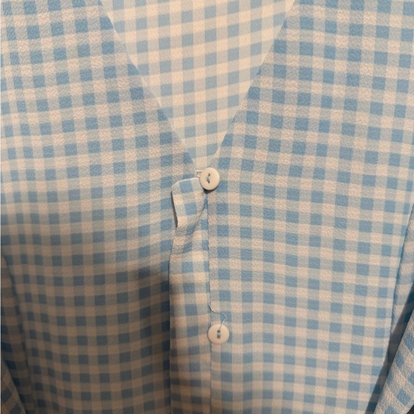 ASOS Light Blue Gingham Maxi Dress - Picture 4 of 9